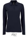 Dames Polo Lange Mouw Sols 02083 French Navy